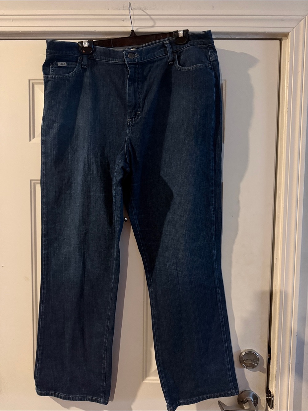 Lee Women's Relaxed Fit Jeans in Dark Blue Denim
